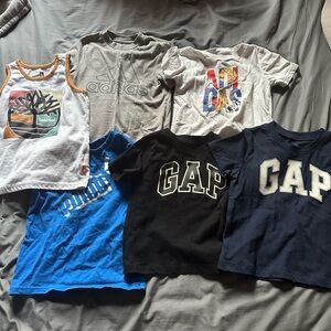 GAP, Timberland, Adidas 3T Boys Kids' Black and Navy Short 6 Sleeve Tees